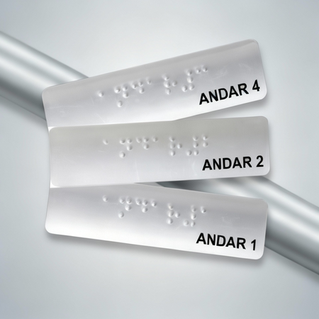 Braile para corrimão.