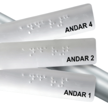 Braile para corrimão.