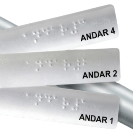 Braile para corrimão.