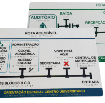 2 mapas táteis no fundo branco.