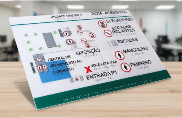 Mapa tátil da Sinal Link Acessibilidade