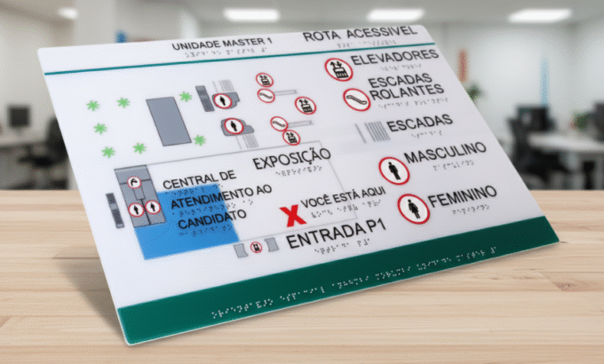 Mapa tátil da Sinal Link Acessibilidade