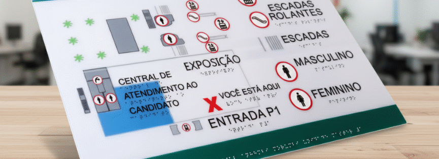 Mapa tátil da Sinal Link Acessibilidade